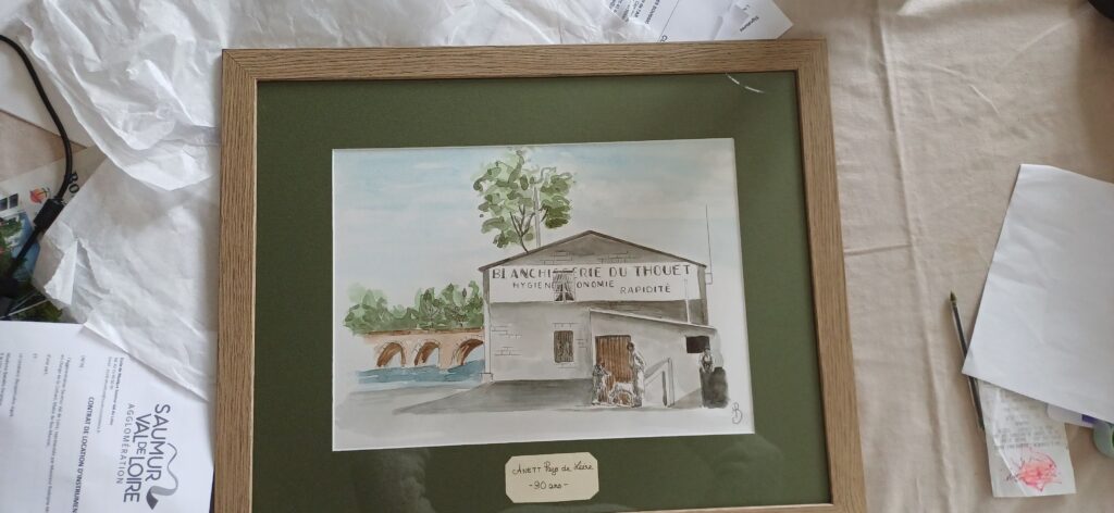 commande pour une entreprise d'une aquarelle