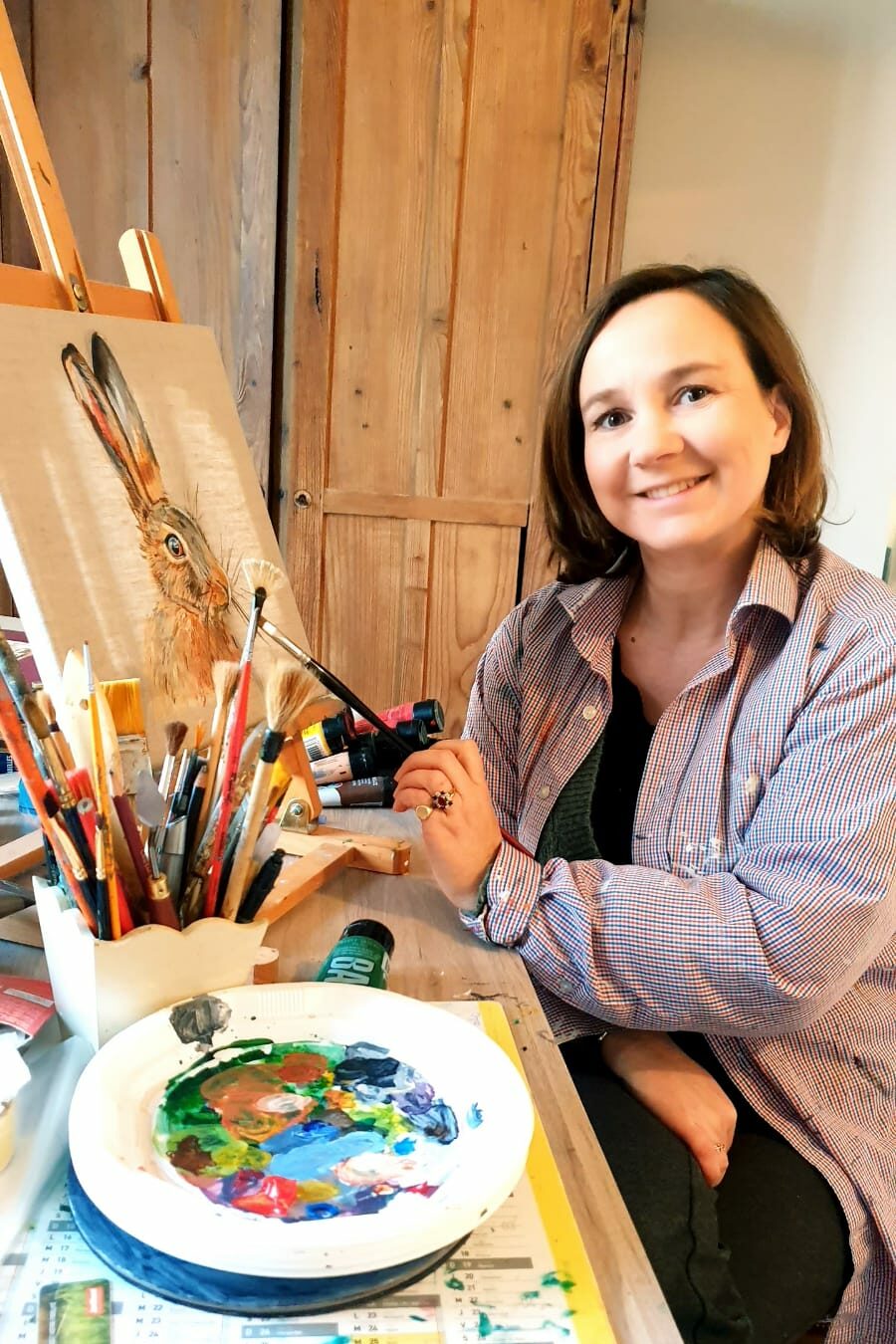 portrait artiste peintre femme Delphine Bataille